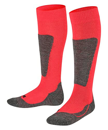 FALKE Unisex Kinder Skisocken Active Ski K Kh Wolle Funktionsmaterial warm dick 1 Paar, Blau Marine 6120, 27-30 im Sale
